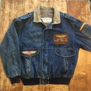 SOLD! Vintage Denim Canadian FLIGHT Jacket